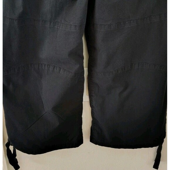 L-RL Lauren Active Cargo Pants Women's Size 16 Black Snap Closure & Pockets - Picture 10 of 16